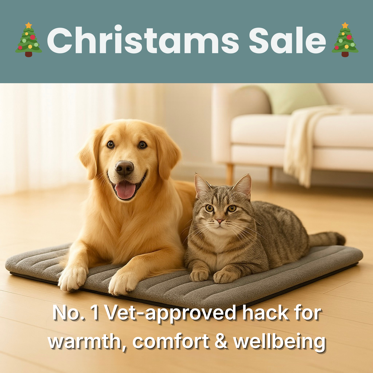 Self-Warming Pet Mat for Dogs & Cats