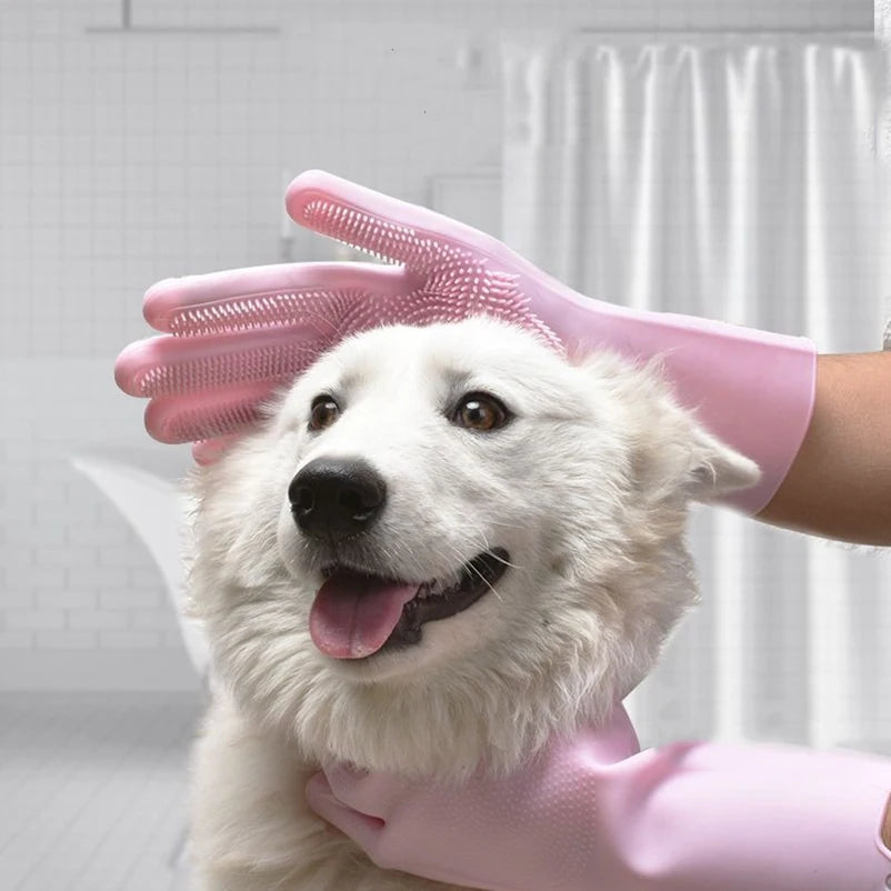Silicone Pet Bath Gloves