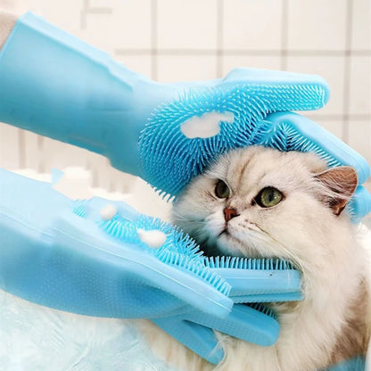Silicone Pet Bath Gloves