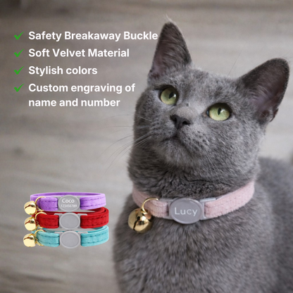 Safety Velvet Cat Collars